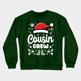 Cousin Crew Christmas Santa Hat White Crewneck Sweatshirt